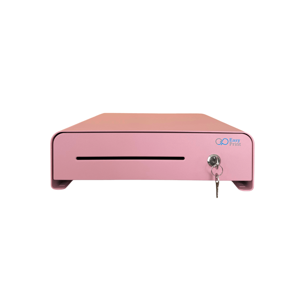 ลิ้นชักเก็บเงิน EASYPRINT รุ่น CD-335 สีชมพู 4 ช่องธนบัตรขนาดใหญ่ 4 ช่องเหรียญ RJ11 12/24V_1